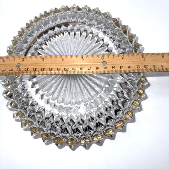 Vintage Celtic cut Crystal Bowl Silver Plated Rim Made in England Heavy - Picture 12 of 12